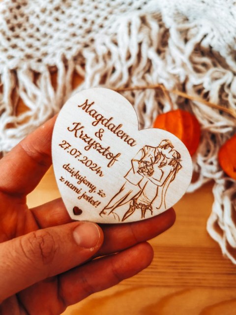 Magnes SERCE - podziękowanie PARA MŁODA 01