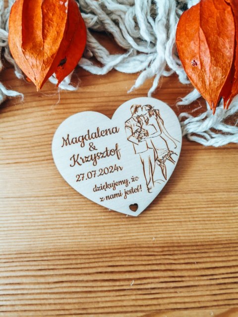 Magnes SERCE - podziękowanie PARA MŁODA 01