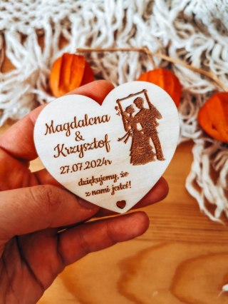 Magnes SERCE - podziękowanie PARA MŁODA 02