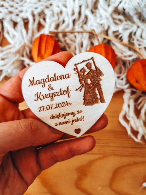 Magnes SERCE - podziękowanie PARA MŁODA 02