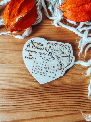 Magnes SERCE - podziękowanie RYBA - - - (karp, wędkarz, ryby)