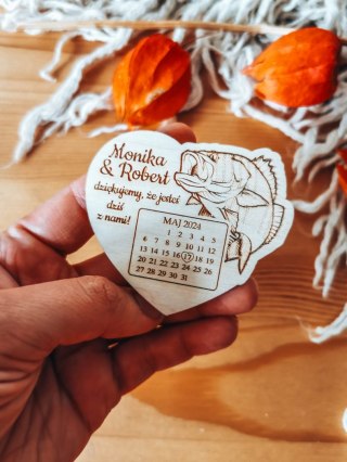 Magnes SERCE - podziękowanie RYBA - - - (karp, wędkarz, ryby)