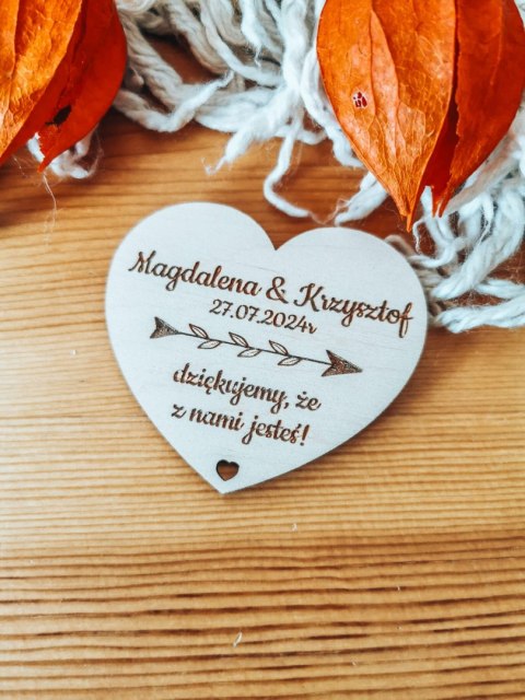 Magnes SERCE - podziękowanie STRZAŁY BOHO