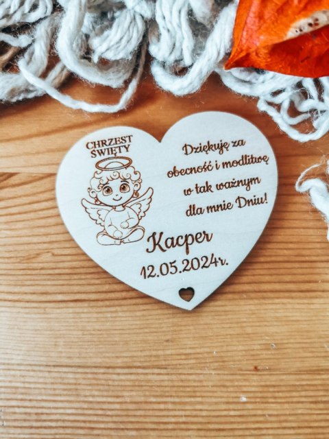 Magnes serce - ANIOŁEK 02 - - - (podziękowanie, Chrzest Święty, podziękowania, anioł)