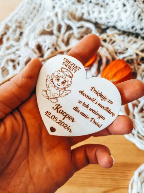 Magnes serce - ANIOŁEK 02 - - - (podziękowanie, Chrzest Święty, podziękowania, anioł)