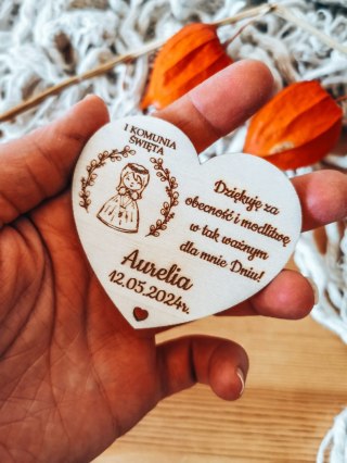 Magnes serce - DZIEWCZYNKA - - - (podziękowanie, I Pierwsza Komunia Święta, podziękowania)