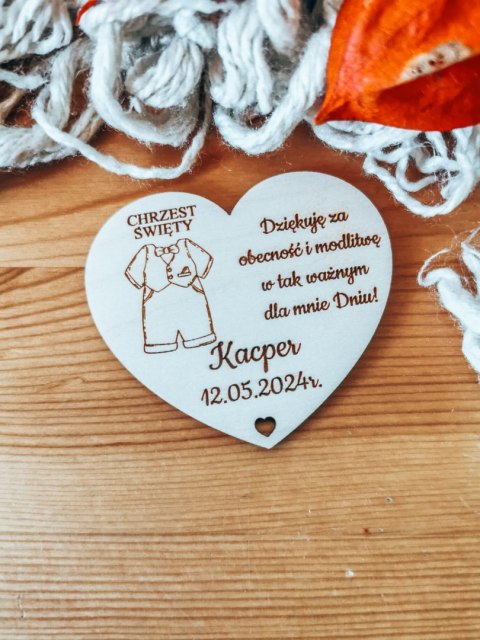 Magnes serce - GARNITUR - - - (podziękowanie, Chrzest Święty, podziękowania, anioł)