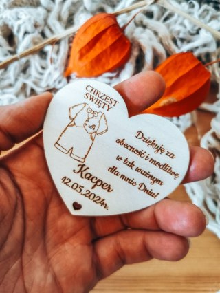 Magnes serce - GARNITUR - - - (podziękowanie, Chrzest Święty, podziękowania, anioł)