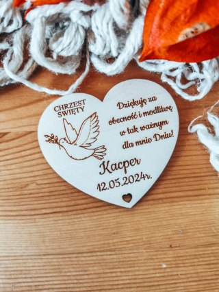 Magnes serce - GOŁĄBEK 01 - - - (podziękowanie, Chrzest Święty, podziękowania, anioł)