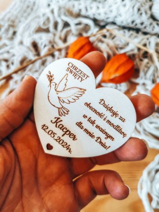 Magnes serce - GOŁĄBEK 01 - - - (podziękowanie, Chrzest Święty, podziękowania, anioł)