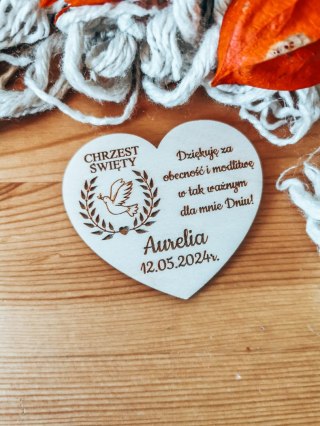 Magnes serce - GOŁĄBEK 02 - - - (podziękowanie, Chrzest Święty, podziękowania, anioł)