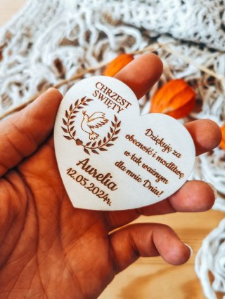 Magnes serce - GOŁĄBEK 02 - - - (podziękowanie, Chrzest Święty, podziękowania, anioł)