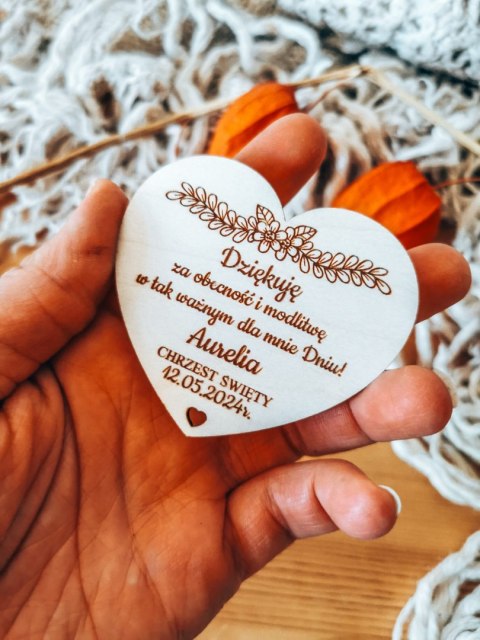 Magnes serce - KWIATY 01 - - - (podziękowanie, Chrzest Święty, podziękowania, anioł)