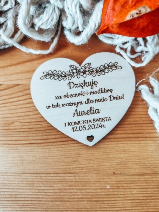 Magnes serce - KWIATY 01 - - - (podziękowanie, I Pierwsza Komunia Święta, podziękowania, IHS)