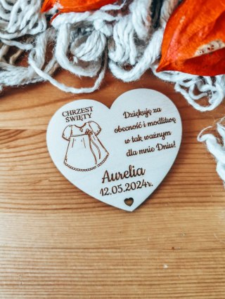 Magnes serce - SUKIENKA - - - (podziękowanie, Chrzest Święty, podziękowania, anioł)