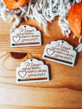 Mamo, jesteś ważną... - zakładka ozdobna 5x3,5cm (3szt) - - - (baza do zakładki do książki)