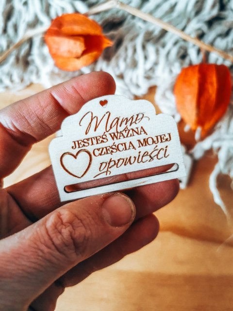 Mamo, jesteś ważną... - zakładka ozdobna 5x3,5cm (3szt) - - - (baza do zakładki do książki)