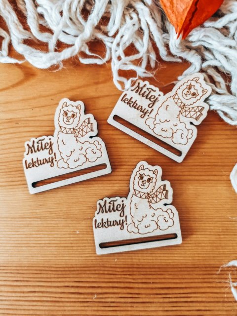 Miłej lektury ALPAKA 01 - zakładka 5cm (3szt) - - - (baza do zakładki do książki, lama)