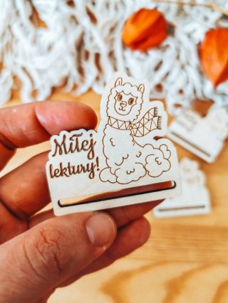 Miłej lektury ALPAKA 01 - zakładka 5cm (3szt) - - - (baza do zakładki do książki, lama)