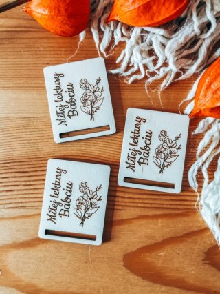 Miłej lektury Babciu /bukiet/ - zakładka prostokąt 4x5cm (3szt) - - - (baza do zakładki do książki, Dzień Babci Dziadka Dziadków