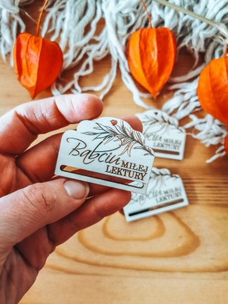 Miłej lektury Babciu - zakładka ozdobna 5x3,5cm (3szt) - - - (baza do zakładki do książki, Dzień Babci Dziadka Dziadków)