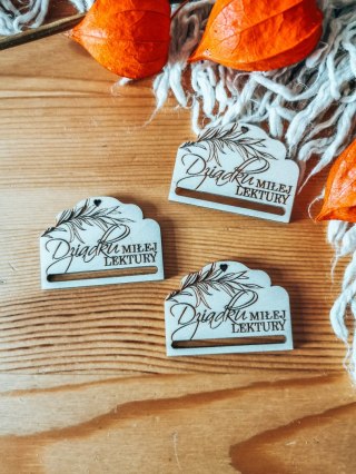Miłej lektury Dziadku - zakładka ozdobna 5x3,5cm (3szt) - - - (baza do zakładki do książki, Dzień Babci Dziadka Dziadków)
