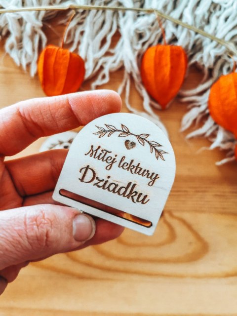 Miłej lektury Dziadku - zakładka półokrągła 5cm (3szt) - - - (baza do zakładki do książki, Dzień Babci, Dziadka, Dziadków)