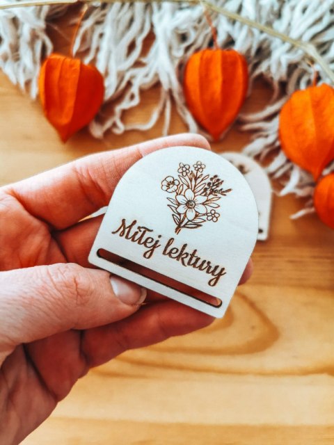 Miłej lektury /bukiet/ - zakładka półokrągła 5cm (3szt) - - - (baza do zakładki do książki)