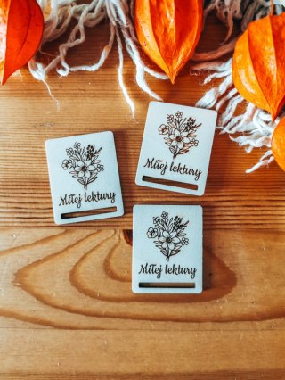 Miłej lektury /bukiet/ - zakładka prostokąt 4x5cm (3szt) - - - (baza do zakładki do książki)