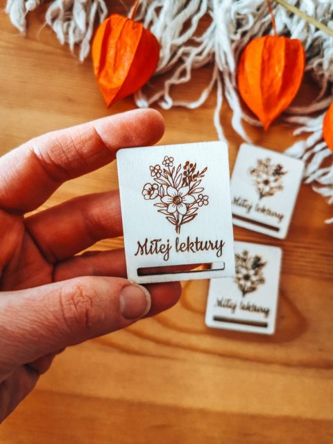 Miłej lektury /bukiet/ - zakładka prostokąt 4x5cm (3szt) - - - (baza do zakładki do książki)