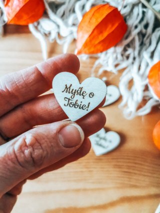 Myślę o Tobie - SERCE (5szt) 3/4/5cm - - - (serduszka, serduszko, serca)