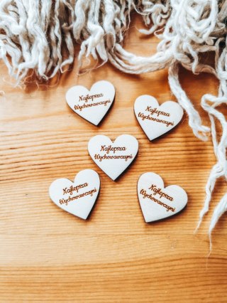 Najlepsza Wychowawczyni - SERCE (5szt) 3/4/5cm - - - (serduszka, serduszko, serca, dzień nauczyciela, szkoła)