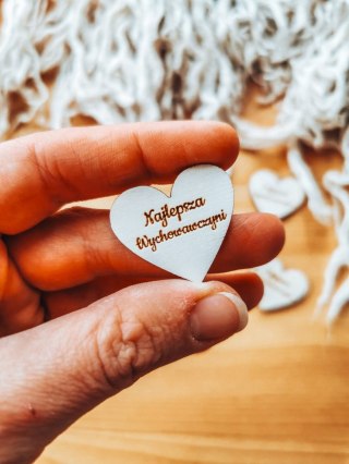 Najlepsza Wychowawczyni - SERCE (5szt) 3/4/5cm - - - (serduszka, serduszko, serca, dzień nauczyciela, szkoła)