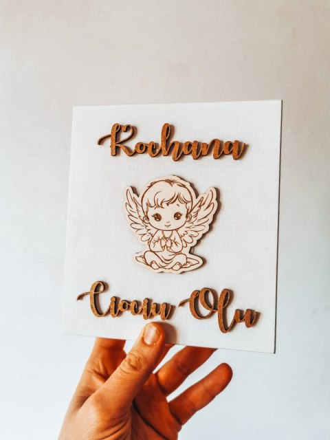 PYTANIE do Rodziców Chrzestnych - PUDEŁKO aniołek - - - (dla Matki Chrzestnej, Ojca Chrzestnego)