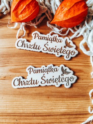 Pamiątka Chrztu Świętego - TABLICZKA po obrysie (2szt) wys. 3,5 - - - (chrzest święty)