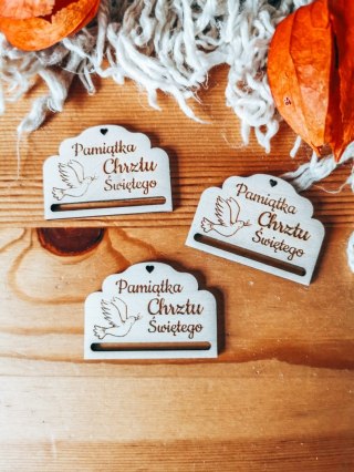 Pamiątka Chrztu - zakładka ozdobna 5x3,5cm (3szt) - - - (baza do zakładki do książki)