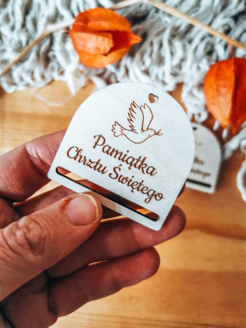 Pamiątka Chrztu - zakładka półokrągła 5cm (3szt) - - - (baza do zakładki do książki)
