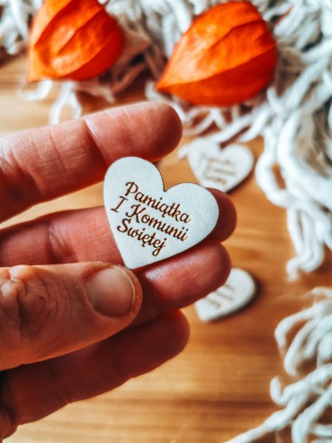 Pamiątka I Komunii Św - SERCE (5szt) 3/4/5cm - - - (serduszka, serduszko, serca, Pierwsza Komunia Święta, IHS)