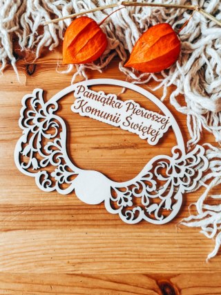 Pamiątka Pierwszej Komunii Św (1szt) - półkole SKRZYDŁA 02-C - - - (skrzydła do anioła, skrzydełka do aniołka, obręcz aniołek, k