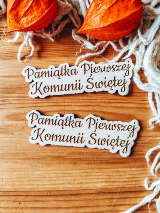 Pamiątka Pierwszej Komunii - TABLICZKA po obrysie (2szt) wys. 3,5 - - - (pierwsza komunia święta, świętej, IHS)