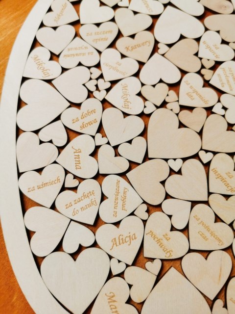 Podziękowanie dla Nauczyciela - obraz SERCE mozaika