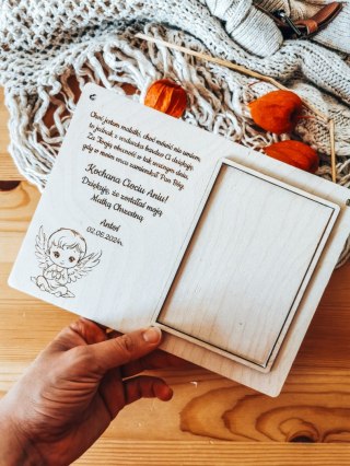 Ramka z dedykacją - Chrzest Święty - Podziękowanie dla Rodziców Chrzestnych - - - (ze zdjęciem, na zdjęcie)