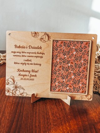 Ramka z dedykacją - Dzień Babci - wzór 01 - - - (ze zdjęciem, na zdjęcie, dla Babci i Dziadka Dziadków)