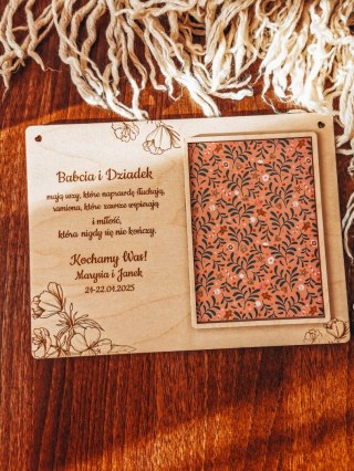 Ramka z dedykacją - Dzień Babci - wzór 02 - - - (ze zdjęciem, na zdjęcie, dla Babci i Dziadka Dziadków)