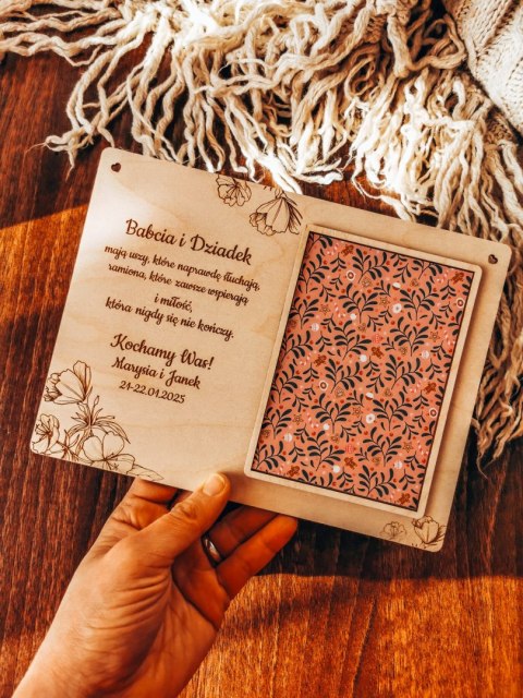 Ramka z dedykacją - Dzień Babci - wzór 02 - - - (ze zdjęciem, na zdjęcie, dla Babci i Dziadka Dziadków)