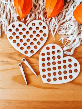 SERCE - PRZEPLATANKA (2szt) (10cm) - do ozdabiania