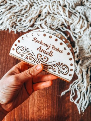 SERWETNIK baza - DZIEŃ BABCI ażurowy 01 (1szt) (14,5cm) - - - do ozdabiania