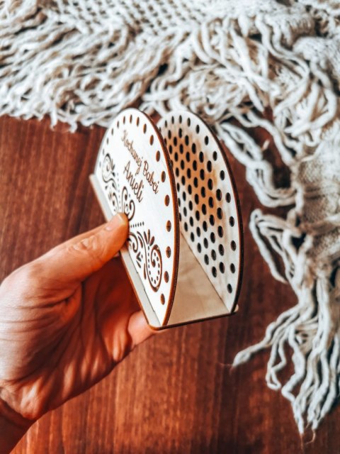 SERWETNIK baza - DZIEŃ BABCI przeplatanka (1szt) (14,5cm) - - - do ozdabiania