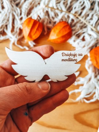 Skrzydła ! 3szt ! - Dziękuję za modlitwę (9cm/12cm) - - - (skrzydełka do aniołka, anioła, aniołek, anioł, podziękowania, podzięk