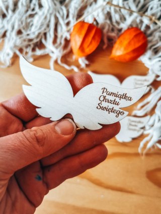 Skrzydła ! 3szt ! - Pamiątka Chrztu (9cm/12cm) - - - (skrzydełka do aniołka, anioła, aniołek, anioł, podziękowania, podziękowani